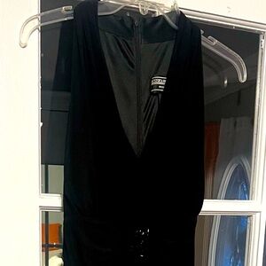 Black sleeveless formal dress